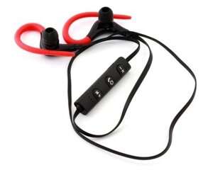 Наушники спортивные Bluetooth SiPL с крючком Красные