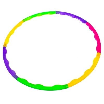 Обруч разборный цветной, пластиковый, диаметр 55 см. (hula hoop) DE 1243 от компании Компания «Про 100» - фото 1
