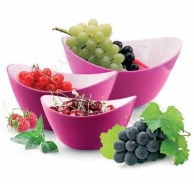 Пиала 20 см овальная фиолетовая (salad bowl small) от компании Компания «Про 100» - фото 1