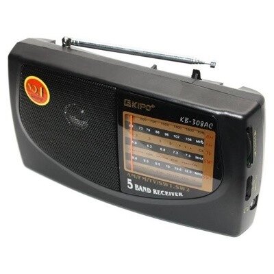 Радиоприёмник KIPO KB-308 (220v и батарейки) - акции