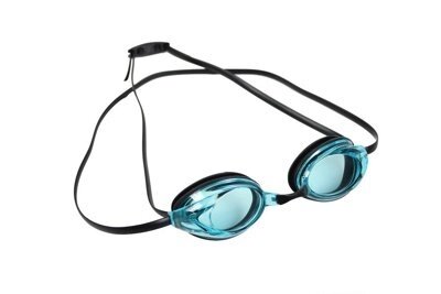 Очки для плавания, серия &quot;Спорт&quot;, черные цвет линзы - голубой (Swimming goggles) SF 0395 - Компания «Про 100»