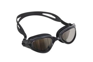 Очки для плавания, серия "Комфорт", черные, цвет линзы - зеркальный (Swimming goggles) SF 0387