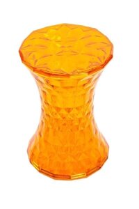 Стул-пуф Stone прозрачный оранжевый (131-APC T-ORANGE09) FR 0056