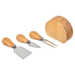 Набор для резки сыра с подставкой 3 пр. 8,5x8x4см (Cheese Board Set) TK 0598