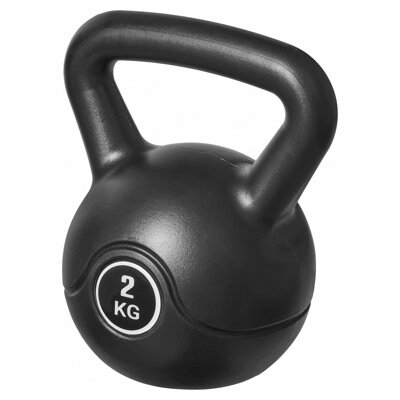 Пластиковая гиря Bradex SF 0703, 2 кг (2kg Solid Color Cement Kettle Bell, black) от компании Компания «Про 100» - фото 1