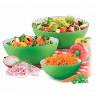 Салатник 25 см круглый зеленый (salad bowl small) от компании Компания «Про 100» - фото 1