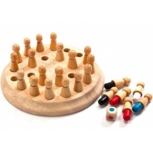 Шахматы детские для тренировки памяти «МНЕМОНИКИ» (Colorful Brain Teaser Baby Wooden Memory Chess) от компании Компания «Про 100» - фото 1