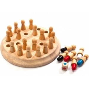 Шахматы детские для тренировки памяти «МНЕМОНИКИ»Colorful Brain Teaser Baby Wooden Memory Chess)
