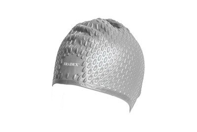 Шапочка для плавания силиконовая, бабл, серая (Swimming cap bubble) SF 0339 от компании Компания «Про 100» - фото 1