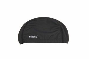 Шапочка для плавания текстильная покрытая ПУ, черная (Swimming cap) SF 0366