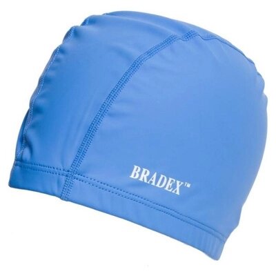 Шапочка для плавания текстильная покрытая ПУ, синяя (Swimming cap) SF 0367 от компании Компания «Про 100» - фото 1