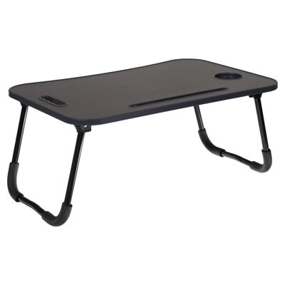 Стол складной с подстаканником «ЛАЙТ», 59,5x39,5x26,4см, чёрный (Fodable Table) TD 0727 от компании Компания «Про 100» - фото 1