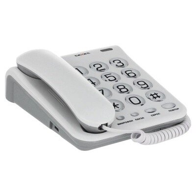Телефон проводной TeXet TX-262 (светло-серый) от компании Компания «Про 100» - фото 1