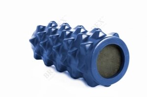 Валик для фитнеса массажный, синий (Foam roller massage, dark blue) (SF 0248)