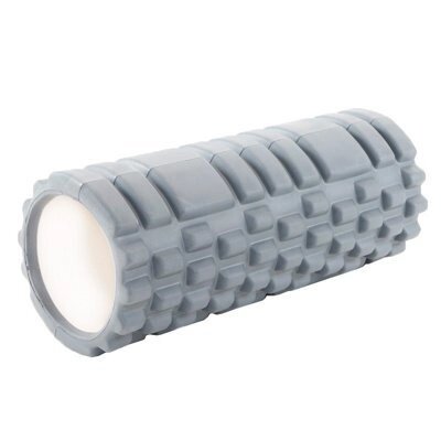 Валик для фитнеса «ТУБА», серый (Deep tissue massage foam roller) SF 0335 от компании Компания «Про 100» - фото 1