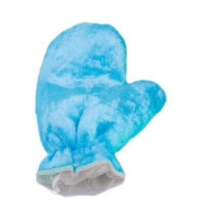 Варежкa двусторонняя для мытья посуды и уборки, голубая (Waterproof and oil restistant washing gloves (blue)) от компании Компания «Про 100» - фото 1