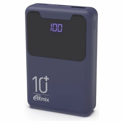 Внешний аккумулятор Ritmix RPB-10005 Indigo Black Micro USB, Type-C от компании Компания «Про 100» - фото 1