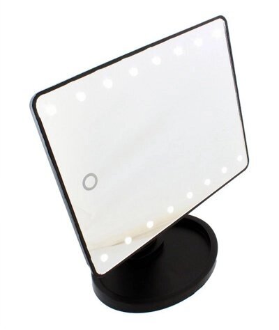 Зеркало настольное для макияжа с подсветкой SiPL черное от компании Компания «Про 100» - фото 1