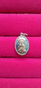 Подвеска иконка именная святой Александр серебрение с золочением , Красная пресня, арт. 5408110-1