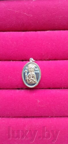 Подвеска иконка именная святой Елены серебрение с золочением , Красная пресня, арт. 5408108-1
