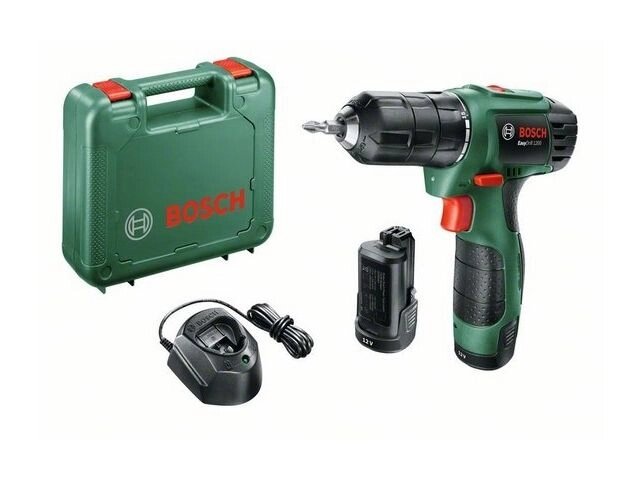 Аккум. дрель-шуруповерт BOSCH EasyDrill 1200 в чем. (12.0 В, 2 акк., 1.5 А/ч Li-Ion, 2 скор., 20 Нм, шурупы до 6 мм) от компании ООО "ИнструментЛюкс" - фото 1