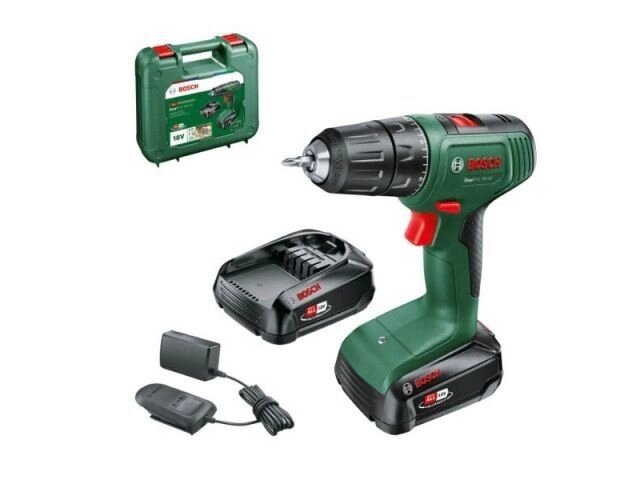 Аккум. дрель-шуруповерт BOSCH EasyDrill 18V-40 в кейсе (18.0 В, 2 акк., 1.5 А/ч, 2 скор., 40 Нм, шурупы до 23 мм) от компании ООО "ИнструментЛюкс" - фото 1