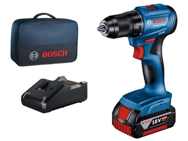 Аккум. дрель-шуруповерт BOSCH GSR 185-LI в чем. (18.0 В, 1 акк., 4.0 А/ч Li-Ion, 2 скор., 50 Нм, шурупы до 10 мм) от компании ООО "ИнструментЛюкс" - фото 1