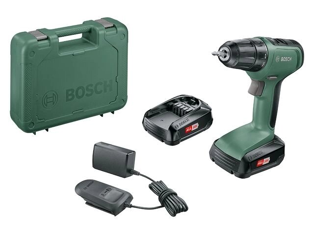 Аккум. дрель-шуруповерт BOSCH UniversalDrill 18 в чем. (18.0 В, 2 акк., 1.5 А/ч Li-Ion, 2 скор., 30 Нм, сверление в от компании ООО "ИнструментЛюкс" - фото 1