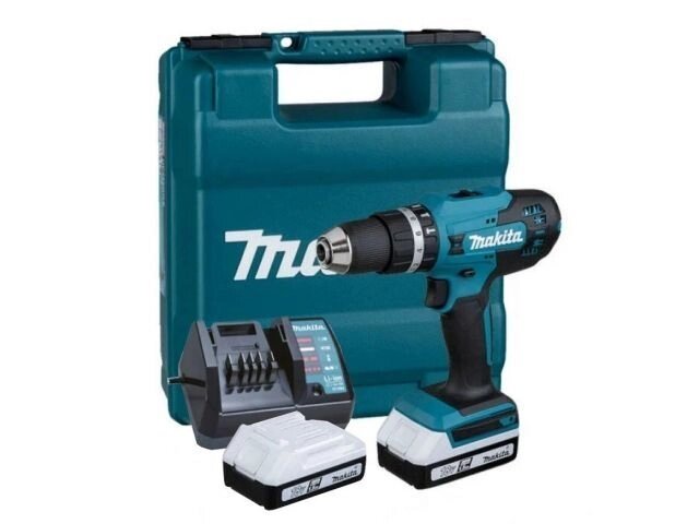 Аккум. дрель-шуруповерт MAKITA HP 488 DWE в чем. (18.0 В, 2 акк., 1.5 А/ч Li-Ion, 2 скор., 42 Нм, шурупы до 10 мм) от компании ООО "ИнструментЛюкс" - фото 1