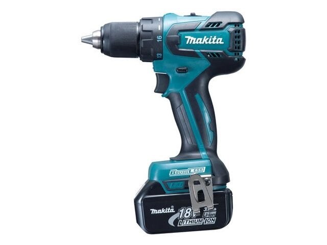 Аккум. дрель-шуруповерт MAKITA LXT DDF 459 RFE в чем. (18.0 В, 2 акк., 3.0 А/ч Li-Ion, 2 скор., 45 Нм, шурупы до 8 мм) от компании ООО "ИнструментЛюкс" - фото 1