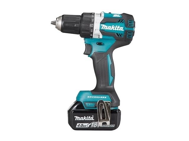 Аккум. дрель-шуруповерт MAKITA LXT DDF 484 RME в чем. (18.0 В, 2 акк., 4.0 А/ч Li-Ion, 2 скор., 54 Нм, шурупы до 10 мм) от компании ООО "ИнструментЛюкс" - фото 1