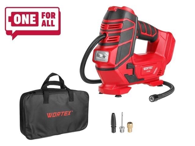 Аккум. компрессор WORTEX CTI 1811 в кор. ALL1 XLT SOLO 18 В, 11 бар, 12 л/мин (160 PSI / 1100 кПа, цифровой манометр, от компании ООО "ИнструментЛюкс" - фото 1