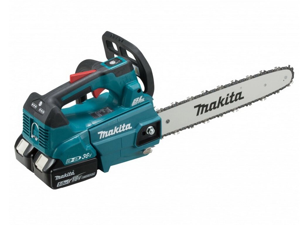 Аккум. пила цепная MAKITA DUC 356 Z шина 35 см (14"), 3/8,1.1 мм + АКЦИЯ (2 аккумулятора и зарядное) (18+18 В, набор от компании ООО "ИнструментЛюкс" - фото 1