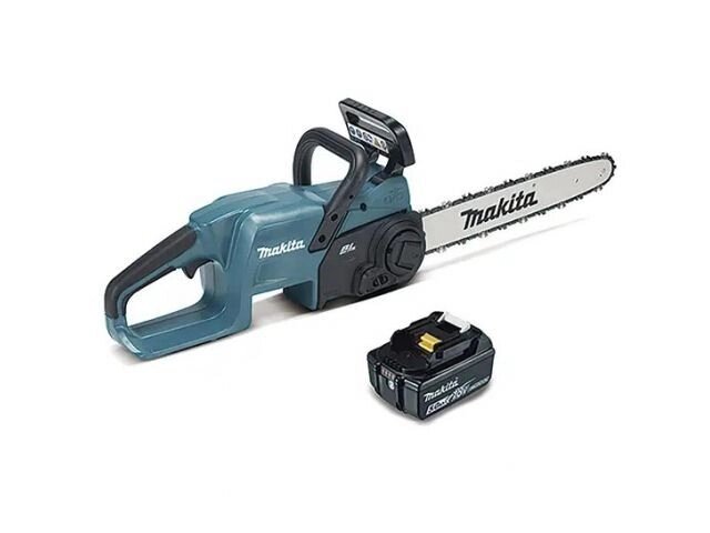 Аккум. пила цепная MAKITA LXT DUC 407 RT шина 40 см (16"), 3/8, 1.1 мм (18.0 В1 акк. 5.0 А/ч Li-Ion) от компании ООО "ИнструментЛюкс" - фото 1