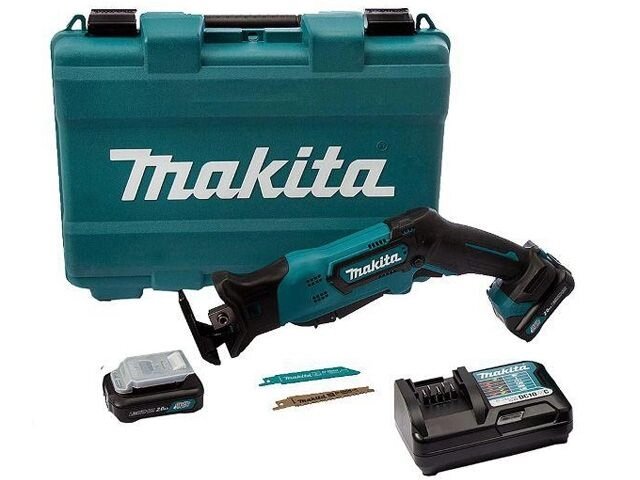 Аккум. сабельная пила MAKITA JR 105 DWAE в чем. (10.8 В, 2 акк., 2.0 А/ч, Li-Ion, дерево до 50 мм, металл до 50 мм) от компании ООО "ИнструментЛюкс" - фото 1