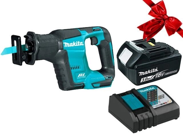 Аккум. сабельная пила MAKITA LXT DJR 188 Z в кор. + АКЦИЯ (BL1830B + DC18RC) (18.0 В, 1 акк., 3.0 А/ч, Li-Ion, дерево от компании ООО "ИнструментЛюкс" - фото 1