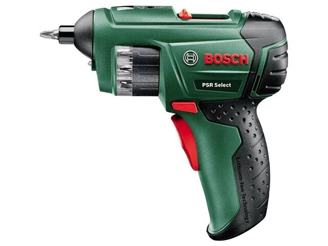 Аккум. шуруповерт BOSCH PSR Select в чем. (3.6 В, 1 акк., 1.5 А/ч Li-Ion, 1 скор., 5 Нм, шурупы до 5 мм) от компании ООО "ИнструментЛюкс" - фото 1