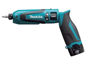 Аккум. шуруповерт MAKITA TD 022 DSE в сумке+ аксессуары (7.2 В, 2 акк., 1.0 А/ч Li-Ion, 1 скор., 25 Нм, шурупы до 6 мм)