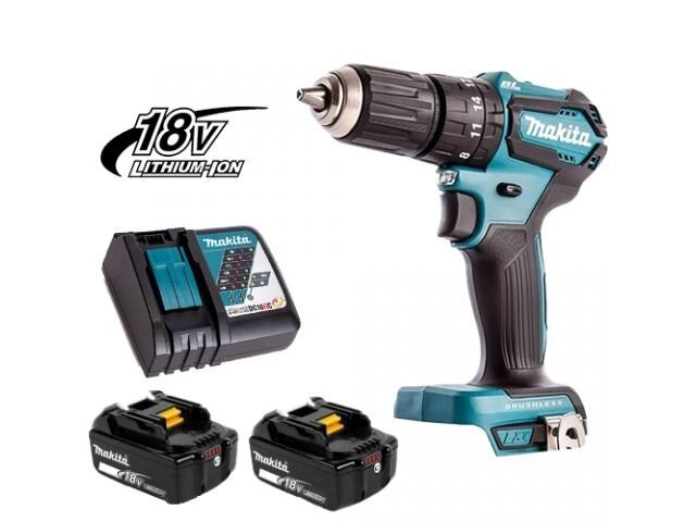 Аккум. ударная дрель-шуруповерт MAKITA LXT DHP 483 RTJ MAKPAC (18.0 В,  5.0 А/ч Li-Ion, 40 Нм, шурупы до 36 мм, от компании ООО "ИнструментЛюкс" - фото 1