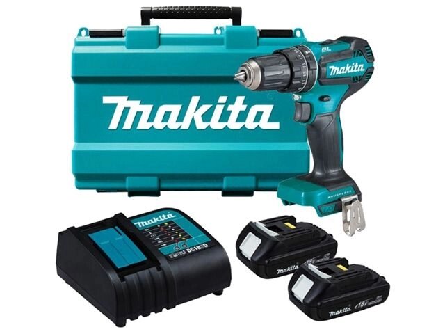 Аккум. ударная дрель-шуруповерт MAKITA LXT DHP 485 SYE в чем. (18.0 В, 2 акк., 1.5 А/ч Li-Ion, 2 скор., 50 Нм, шурупы от компании ООО "ИнструментЛюкс" - фото 1