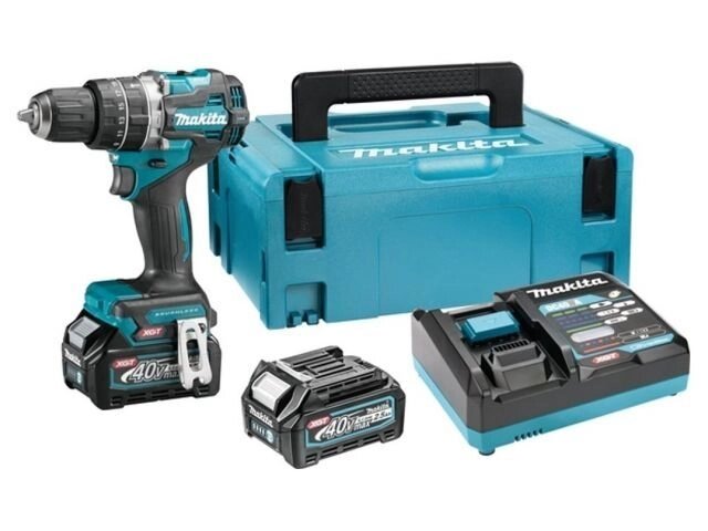 Аккум. ударная дрель-шуруповерт MAKITA XGT  HP002GD201 в кейсе (40.0 В, 2 акк., 2.5 А/ч Li-Ion, 2 скор., 65 Нм, шурупы от компании ООО "ИнструментЛюкс" - фото 1