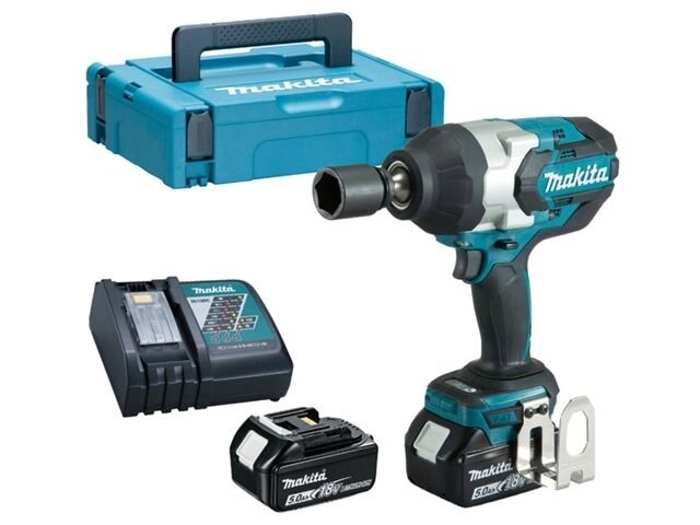 Аккум. ударный гайковерт MAKITA LXT DTW 1001 RTJ в кейсе (18.0 В, 2 акк., 5.0 А/ч Li-Ion, посадочн. квадрат 3/4 ", 1050 от компании ООО "ИнструментЛюкс" - фото 1