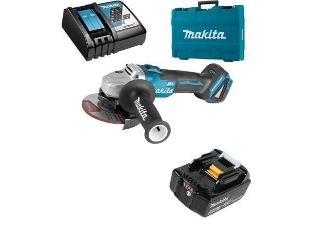 Аккум. углошлифмашина MAKITA LXT DGA 504 RT в чем. (18.0 В, 1 акк., 5.0 А/ч, Li-Ion, диск 125х22.0 мм, вибро, ЗУ) от компании ООО "ИнструментЛюкс" - фото 1