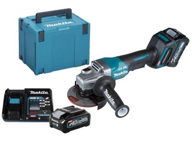 Аккум. углошлифмашина MAKITA XGT GA 012 GM 201+ АКЦИЯ (1 аккумулятор + зарядное) (40В, 115 мм, 8500 об/м, клав. от компании ООО "ИнструментЛюкс" - фото 1