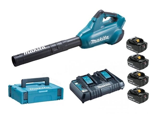 Аккум. воздуходувка MAKITA LXT DUB 362 Z + АКЦИЯ (4 аккумулятора и зарядное в комплекте) (18.0 В, 804 м3/ч, 54 м/с, вес от компании ООО "ИнструментЛюкс" - фото 1