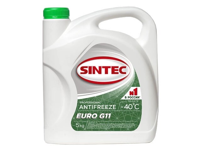 Антифриз Sintec-40 G11 Euro (зеленый) 5кг от компании ООО "ИнструментЛюкс" - фото 1