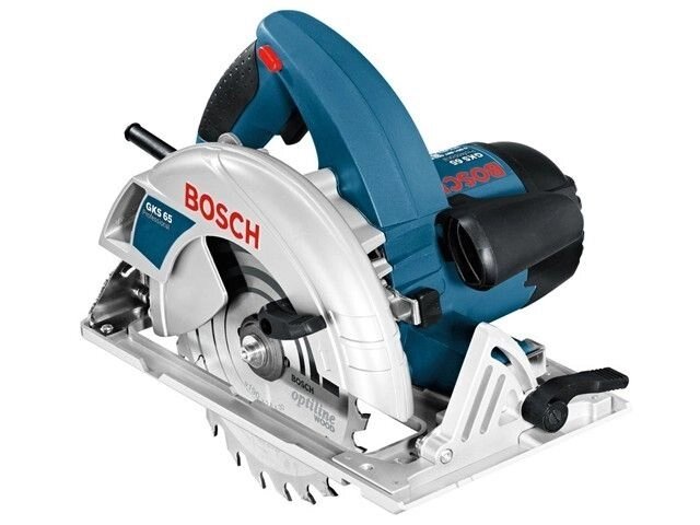 Циркулярная пила BOSCH GKS 65 в кор. (1600 Вт, 190х30 мм, до 65 мм) от компании ООО "ИнструментЛюкс" - фото 1