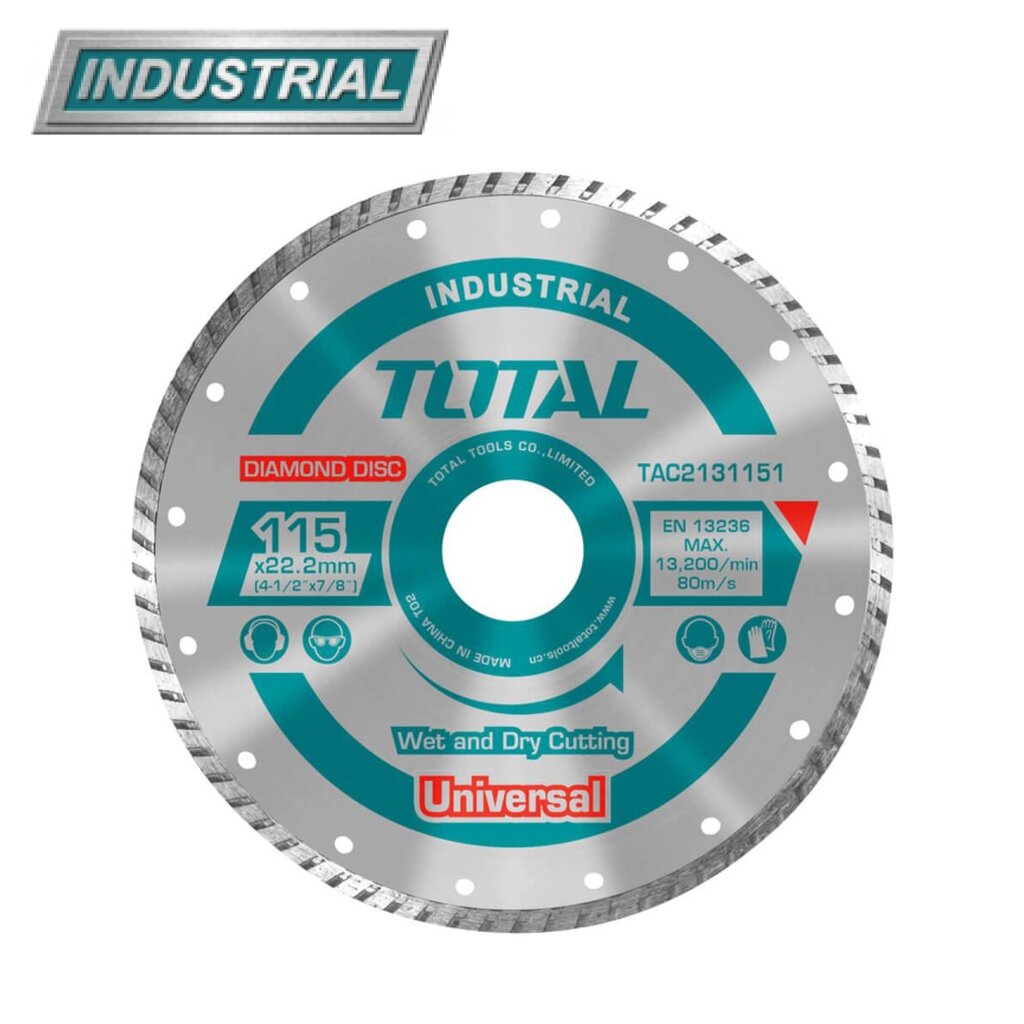 Диск алмазный 115x10x22,2 мм TOTAL TAC2131151 от компании ООО "ИнструментЛюкс" - фото 1