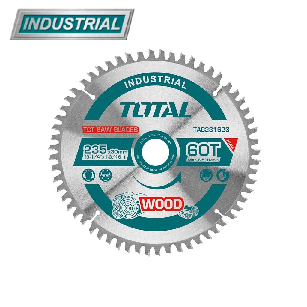 Диск пильный 235x30 мм 60 зубьев TOTAL TAC231623 от компании ООО "ИнструментЛюкс" - фото 1