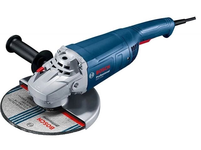 Двуручная углошлифмашина BOSCH GWS 2200 в кор. (2200 Вт, диск 230х22 мм, плавный пуск) от компании ООО "ИнструментЛюкс" - фото 1